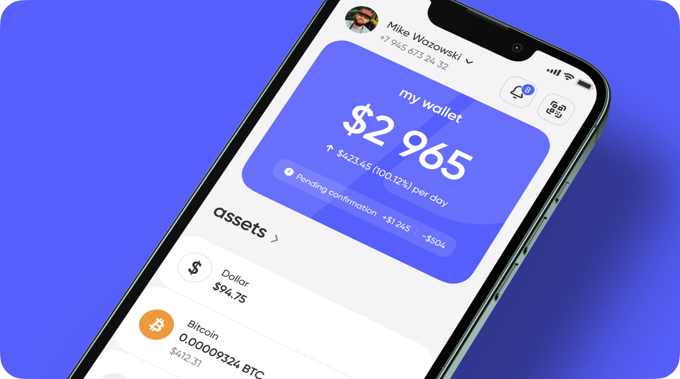 Мобильное приложение биткоин-кошелька «MoneyPipe»
